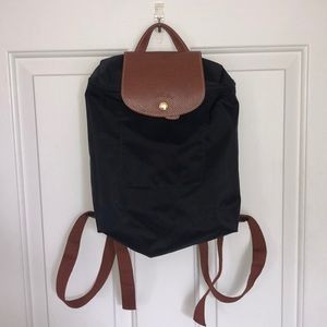 Black Longchamp Le Pliage Original Backpack